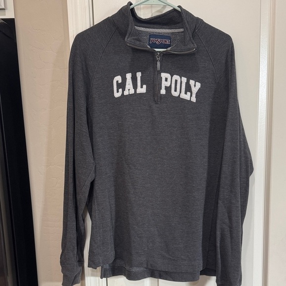 Jansport Tops - Jansport Charcoal Cal Poly Quarter-Zip Sweatshirt XXL / G2
